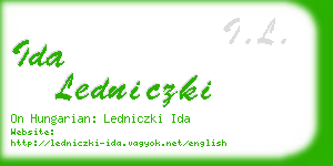 ida ledniczki business card